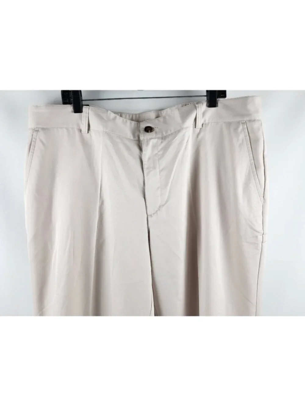 Adidas Pant Men 40x30 Golf Tech Climalite Flat  Lightweight Straight Beige NWT